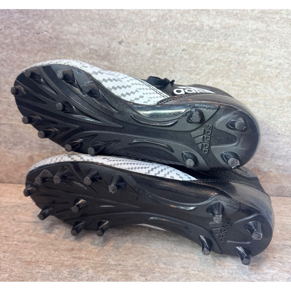 Adidas Women's Black and White Sports Cleats Sz 7 - Picture 4 of 5